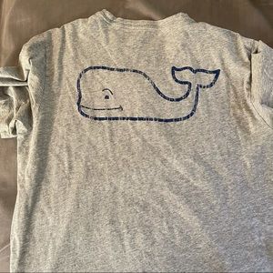 Gray + Blue Short Sleeve Vineyard Vines Whale Tee